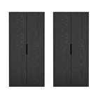 Manhattan Comfort Rivington Modern 38" Bookcase Cabinet in Black - Set of 2