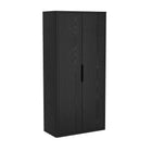 Manhattan Comfort Rivington Modern 38" Bookcase Cabinet in Black - Set of 2 - 2-BC004-BK