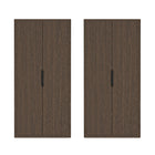 Manhattan Comfort Rivington Modern 38" Bookcase Cabinet in Walnut - Set of 2