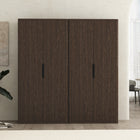 Manhattan Comfort Rivington Modern 38" Bookcase Cabinet in Walnut - Set of 2 - 2-BC004-BR