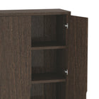 Manhattan Comfort Rivington Modern 38" Bookcase Cabinet in Walnut - Set of 2 - 2-BC004-BR