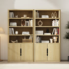 Manhattan Comfort Rivington Modern 40" Bookcase Cabinet in Natural Oak - Set of 2