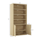 Manhattan Comfort Rivington Modern 40" Bookcase Cabinet in Natural Oak - Set of 2