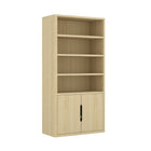 Manhattan Comfort Rivington Modern 40" Bookcase Cabinet in Natural Oak - Set of 2