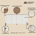 Manhattan Comfort Abbey Modern 2-Piece Buffet and Bookcase in Maple and Off White
