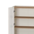 Manhattan Comfort Abbey Modern 2-Piece Buffet and Bookcase in Maple and Off White