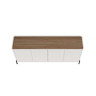 Manhattan Comfort Abbey Modern 2-Piece Buffet and Bookcase in Maple and Off White