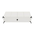 Manhattan Comfort Abbey Modern 2-Piece Buffet and Bookcase in Maple and Off White