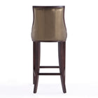 Manhattan Comfort Fifth Avenue Traditional Wood Upholstered Barstool in Bronze - Set of 2
