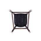 Manhattan Comfort Fifth Avenue Traditional Wood Upholstered Barstool in Graphite - Set of 2