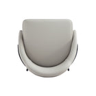 Manhattan Comfort Gracie Modern Metal Upholstered Barstool in Stone Gray and Black - Set of 2
