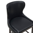 Manhattan Comfort Blair Modern Wood Upholstered Barstool in Black - Set of 2