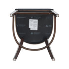 Manhattan Comfort Blair Modern Wood Upholstered Barstool in Black - Set of 2