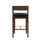 Manhattan Comfort Patricia Modern Wood Upholstered Barstool in Black - Set of 2