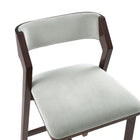 Manhattan Comfort Patricia Modern Wood Upholstered Barstool in White Glacier - Set of 2