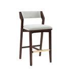 Manhattan Comfort Patricia Modern Wood Upholstered Barstool in White Glacier - Set of 2