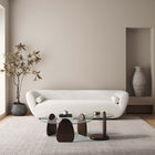 Manhattan Comfort Artesia Modern Glam 2-Piece Coffee Table & End Table Set in Walnut