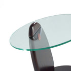 Manhattan Comfort Artesia Modern Glam 2-Piece Coffee Table & End Table Set in Walnut