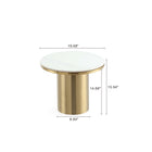 Manhattan Comfort Glenn Modern Glam 2-Piece Coffee Table & End Table Set in Gold