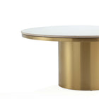 Manhattan Comfort Glenn Modern Glam 2-Piece Coffee Table & End Table Set in Gold