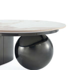 Manhattan Comfort Laurel Modern Glam 2-Piece Coffee Table & End Table Set in Black