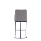 Manhattan Comfort Serena Modern Metal Upholstered Counter Stool in Taupe - Set of 2