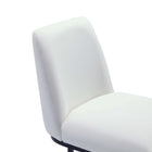 Manhattan Comfort Serena Modern Metal Upholstered Counter Stool in White - Set of 2