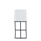 Manhattan Comfort Serena Modern Metal Upholstered Counter Stool in White - Set of 2