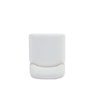 Manhattan Comfort Serena Modern Metal Upholstered Counter Stool in White - Set of 2