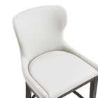 Manhattan Comfort Blair Modern Wood Upholstered Counter Stool in White - Set of 2