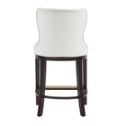 Manhattan Comfort Blair Modern Wood Upholstered Counter Stool in White - Set of 2