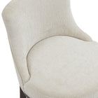 Manhattan Comfort Lucia Modern Chenille Wood Counter Stool in Natural - Set of 2