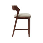 Manhattan Comfort Patricia Modern Wood Upholstered Counter Stool in Linen - Set of 2