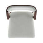 Manhattan Comfort Patricia Modern Wood Upholstered Counter Stool in White Glacier - Set of 2