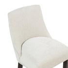 Manhattan Comfort Beever Modern Chenille Wood Counter Stool in Cream - Set of 2