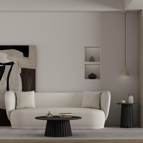 Manhattan Comfort Layla Scandinavian Modern 2-Piece Coffee Table & End Table Set in Black