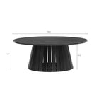 Manhattan Comfort Layla Scandinavian Modern 2-Piece Coffee Table & End Table Set in Black
