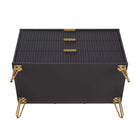 Manhattan Comfort Dumbo Modern 2-Piece Dresser Set in Black - 2-DB01-BK