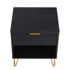Manhattan Comfort Dumbo Modern 2-Piece Dresser Set in Black - 2-DB01-BK
