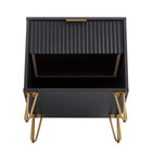 Manhattan Comfort Dumbo Modern 2-Piece Dresser Set in Black - 2-DB01-BK