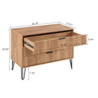 Manhattan Comfort Dumbo Modern 2-Piece Dresser Set in Golden Brown - 2-DB01-GB