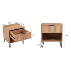Manhattan Comfort Dumbo Modern 2-Piece Dresser Set in Golden Brown - 2-DB01-GB