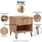 Manhattan Comfort Dumbo Modern 2-Piece Dresser Set in Golden Brown - 2-DB01-GB
