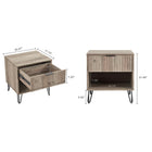 Manhattan Comfort Dumbo Modern 2-Piece Dresser Set in Rustic Gray - 2-DB01-GY