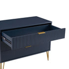 Manhattan Comfort Dumbo Modern 2-Piece Dresser Set in Midnight Blue - 2-DB01-MB