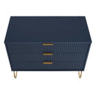Manhattan Comfort Dumbo Modern 2-Piece Dresser Set in Midnight Blue - 2-DB01-MB