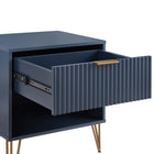 Manhattan Comfort Dumbo Modern 2-Piece Dresser Set in Midnight Blue - 2-DB01-MB