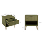Manhattan Comfort Dumbo Modern 2-Piece Dresser Set in Olive Green - 2-DB01-OG