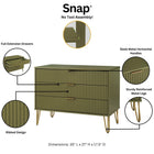 Manhattan Comfort Dumbo Modern 2-Piece Dresser Set in Olive Green - 2-DB01-OG