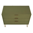 Manhattan Comfort Dumbo Modern 2-Piece Dresser Set in Olive Green - 2-DB01-OG